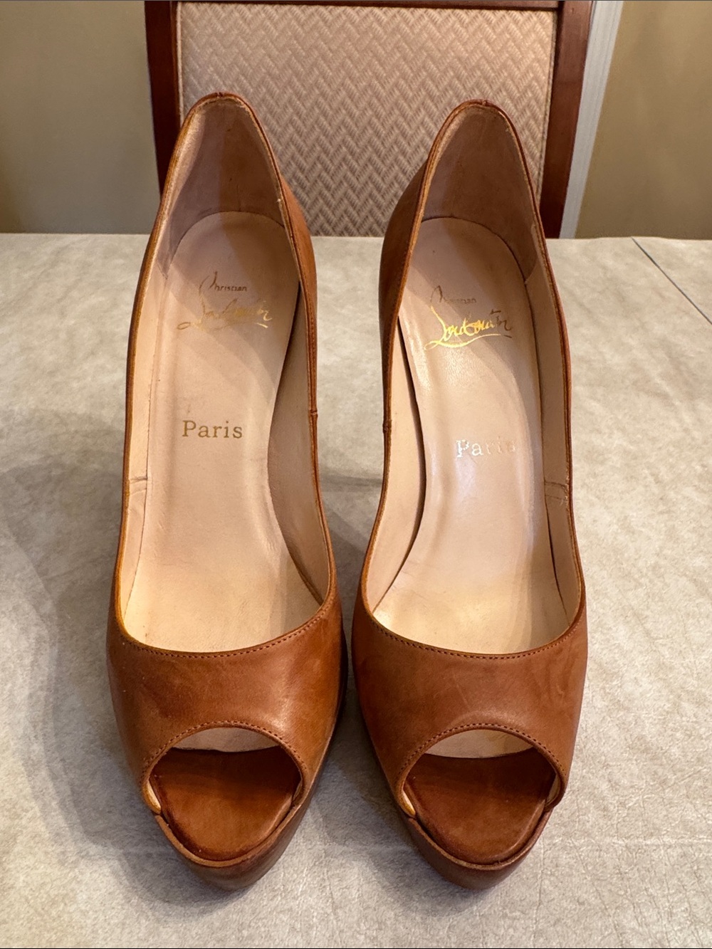 Christian Louboutin Brown Platform Pump